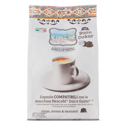 128 Capsule DAKAR Caffè Gattopardo To.Da Compatibili Dolce Gusto
