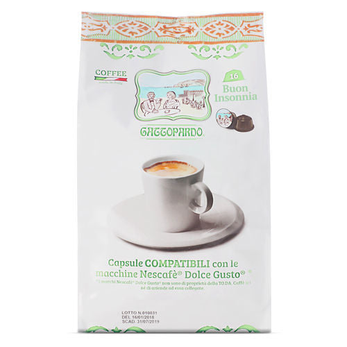 128 Capsule INSONNIA Caffè Gattopardo To.Da Compatibili Dolce Gusto
