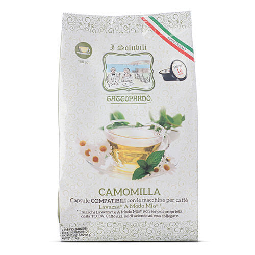 128 Capsule CAMOMILLA Gattopardo To.Da Compatibili Lavazza A Modo Mio