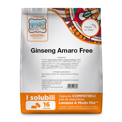 128 Capsule CAFFÈ AL GINSENG AMARO Gattopardo To.Da Compatibili Lavazza A Modo Mio