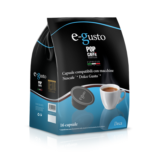 Capsule E-Gusto Miscela Deca Compatibili con macchine Dolce Gusto x 16