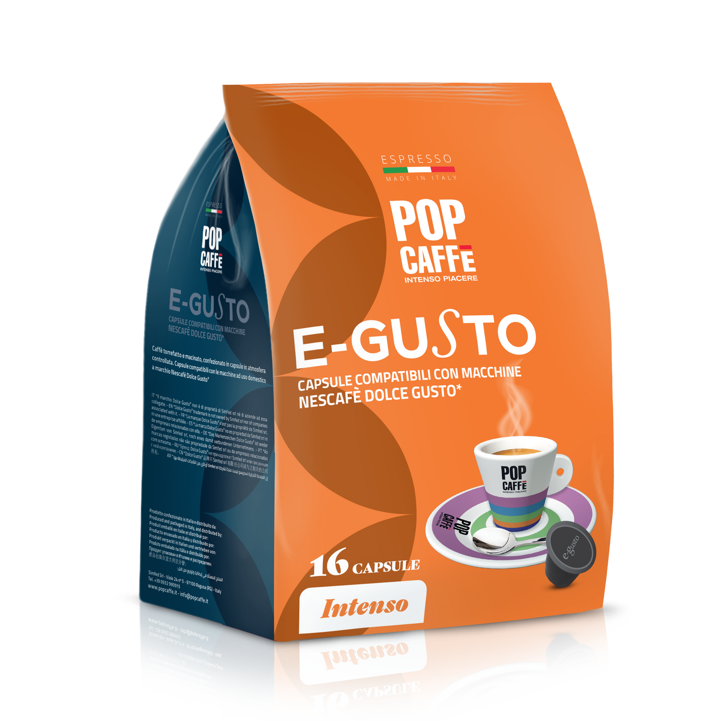 Pop Caffè E-Gusto Miscela Intenso Compatibili con macchine Dolce Gusto x 16