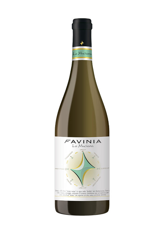 Il vino bianco della viticoltura eroica di mare  Favinia La Muciara